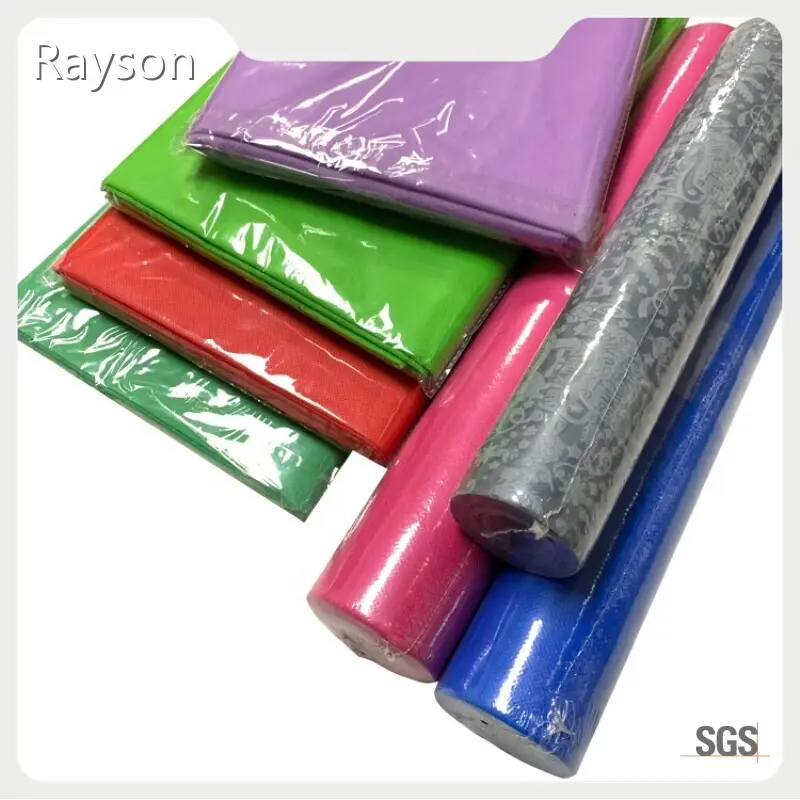 100% कॉटन फैब्रिक डिस्पोजेबल टेबलक्लॉथ रोल थोक - रेसन नॉनवॉवन 1