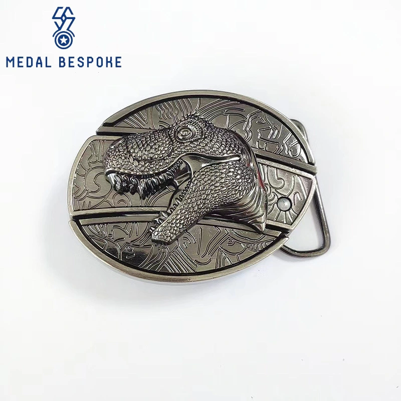 Customized Dinosaur Pattern Belt Buckle — Medal Bespoke 1