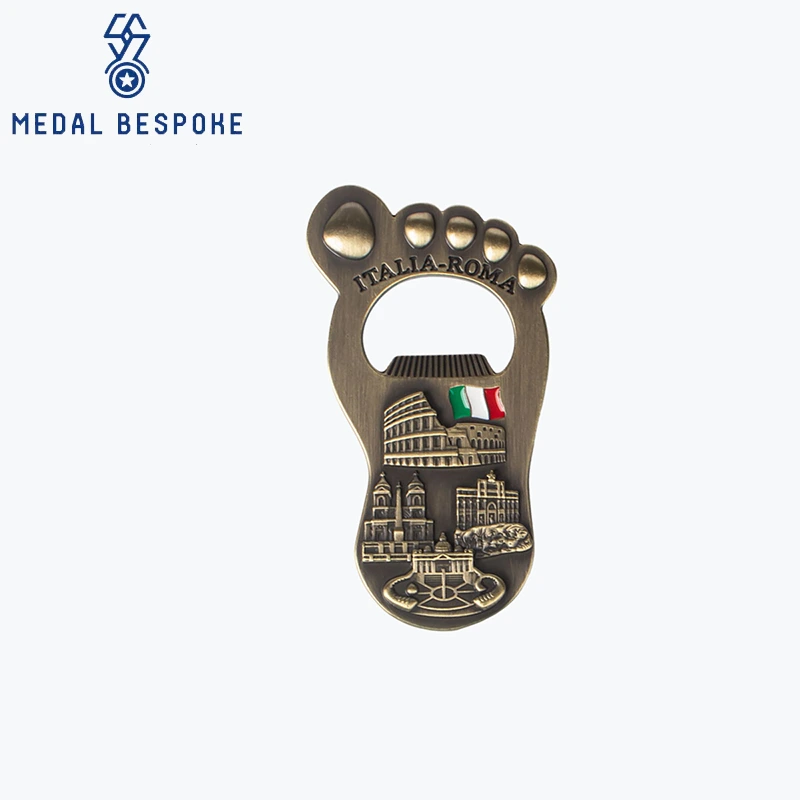 Apribottiglie personalizzato a forma di impronta - Medaglia su misura 1