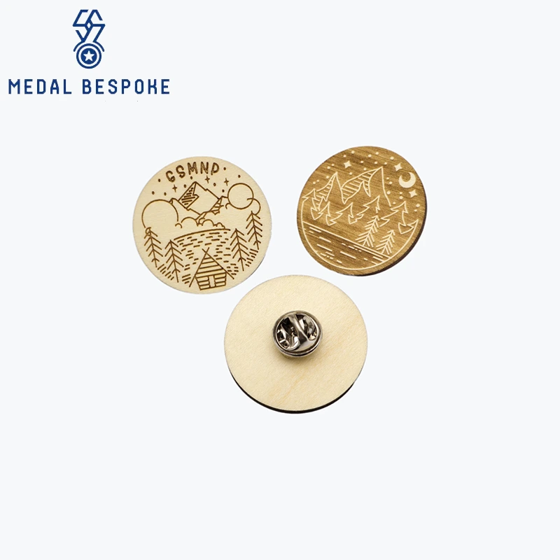 Distintivi in ​​legno personalizzati personalizzabili: medaglia su misura 1