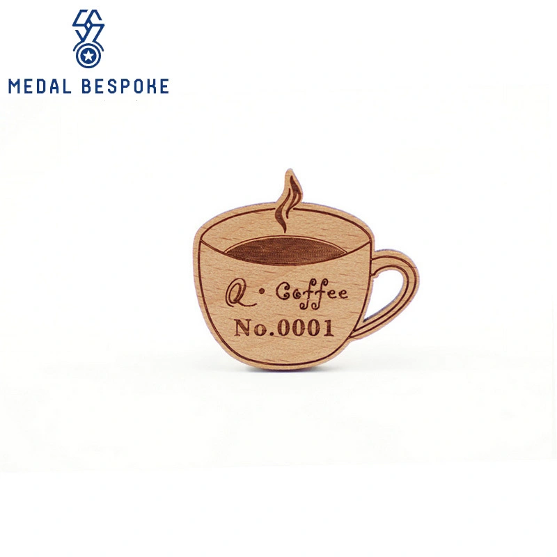 Customizable Shaped Wooden Badges — Medal Bespoke 1