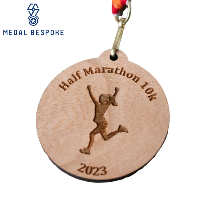 Customizable 2023 Marathon Wooden Medals — Medal Bespoke 1