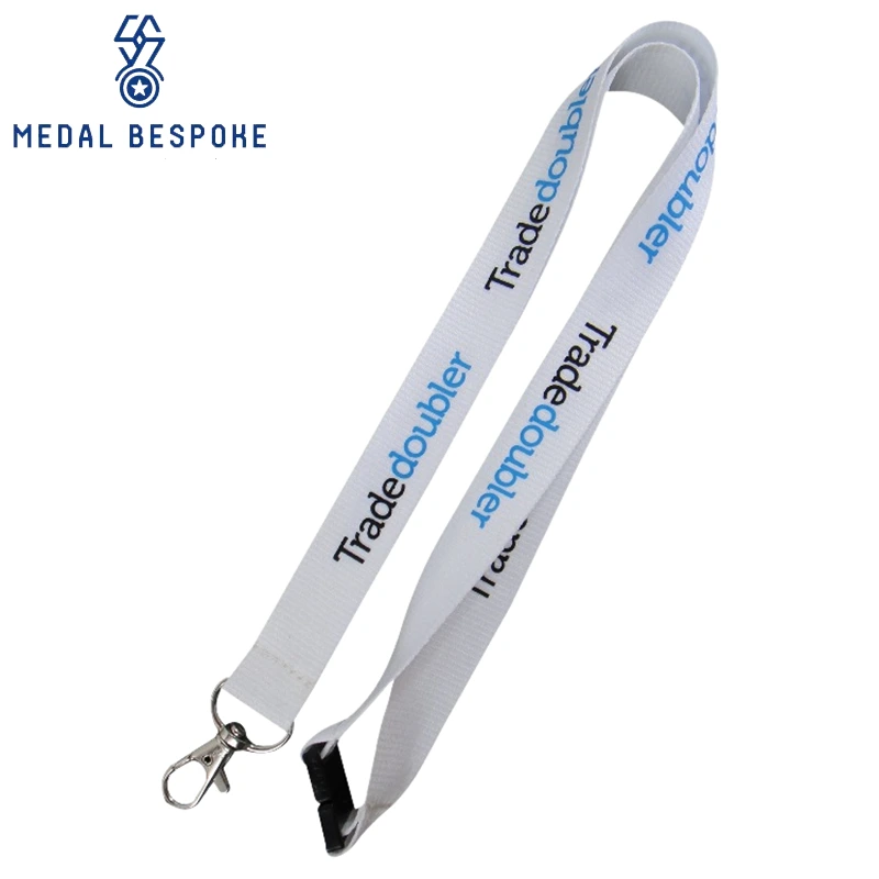Cordino con logo bianco personalizzato: medaglia su misura 1
