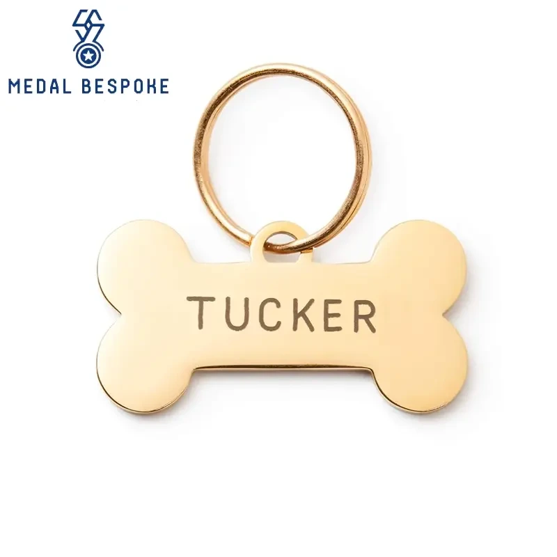 Customized Wooden Bone Shape Keychains — Medal Bespoke 1