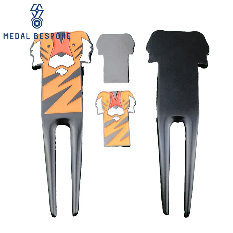 Customized Cartoon Tiger Shape Golf Fork— Medal Bespoke 1