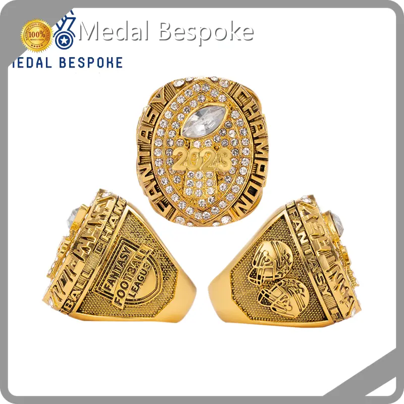 Custom Youth Football Championship Rings Custom per medaglia su misura 1