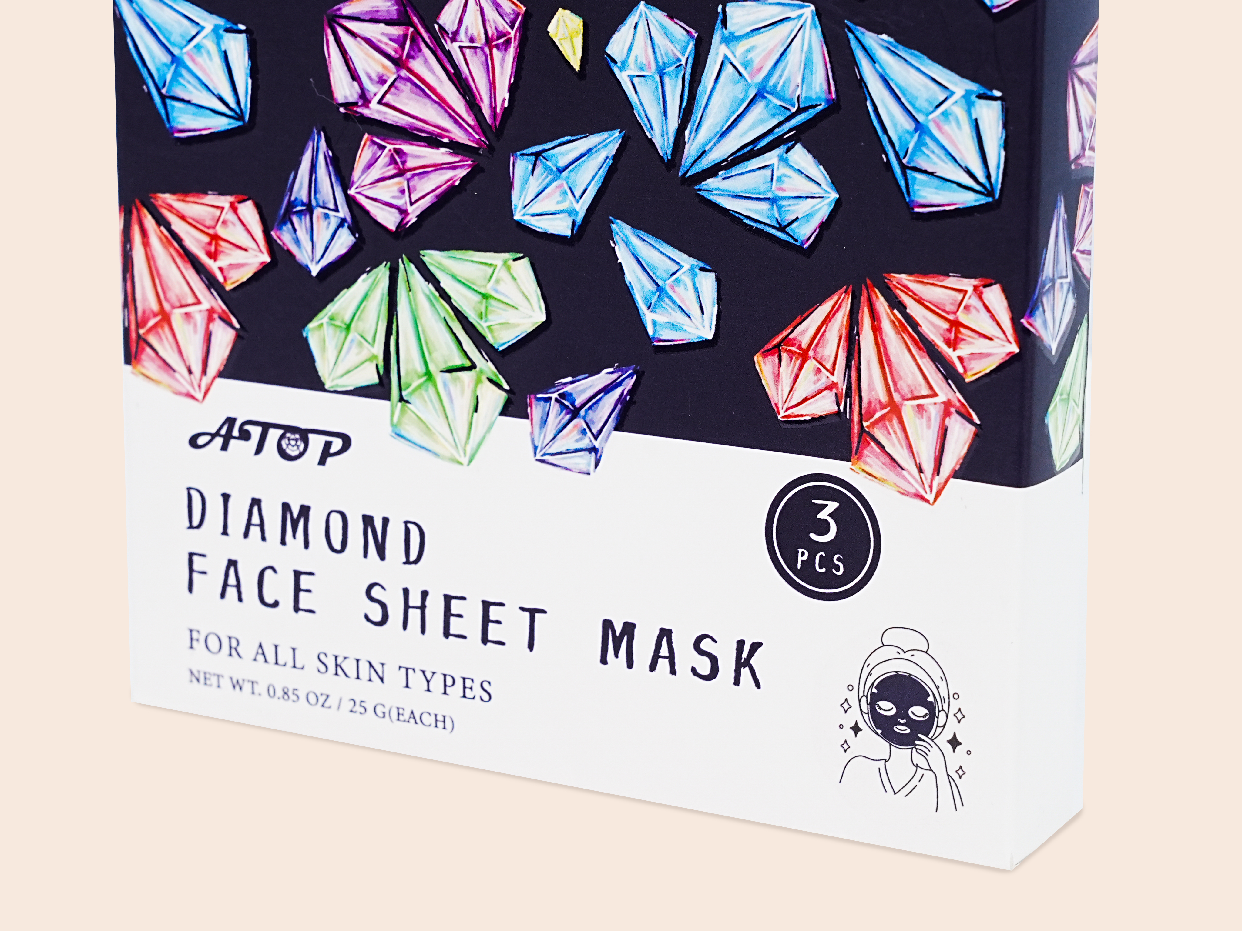 Private Label Diamond Face Sheet Mask Moisturizing for Dry Skin - Lily Bath 5