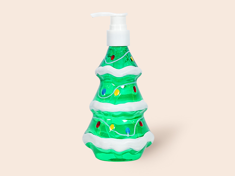 Étiquette privée Arbre de Noël en forme de bouteille de bouteille à la main Savon pour les mains Soap - Bath lys 1