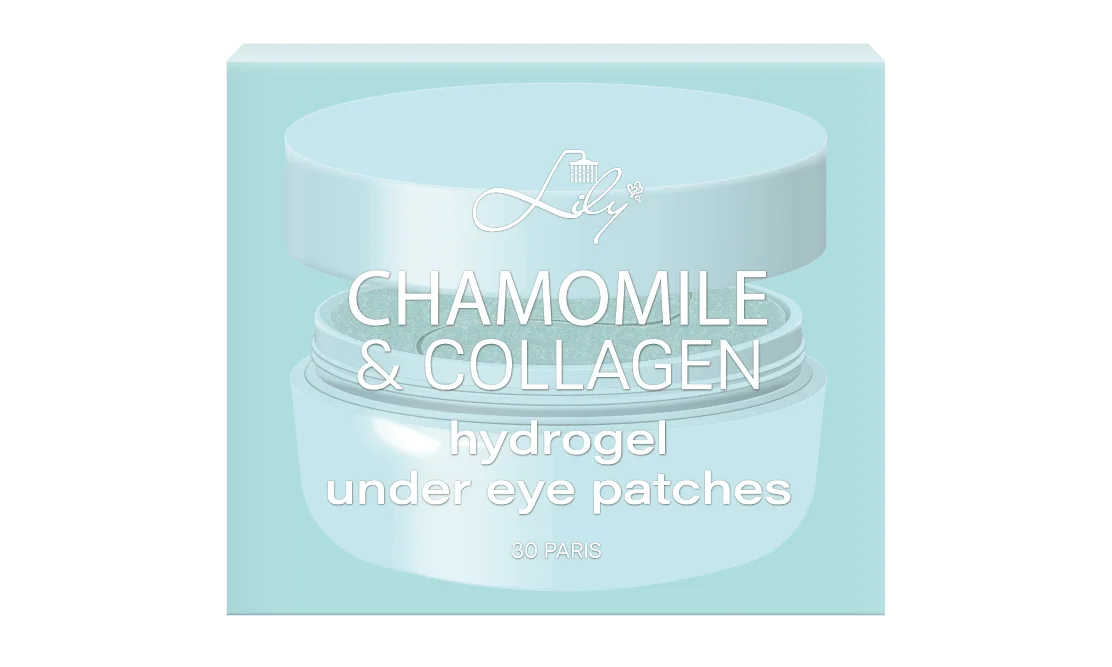 Étiquette privée Jarred Chamomile & Hydrogel de collagène sous le fabricant de patchs oculaires - Bath de lys 1