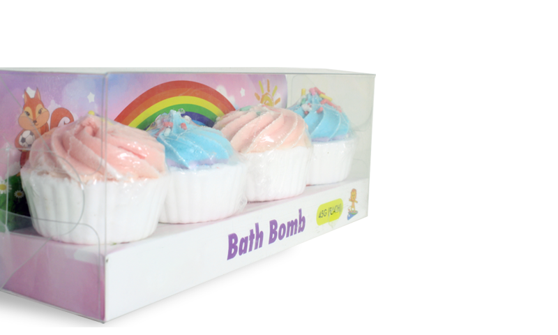 Private Label Cupcake-Shaped Bath Bomb for Kids - Lily Bath 2