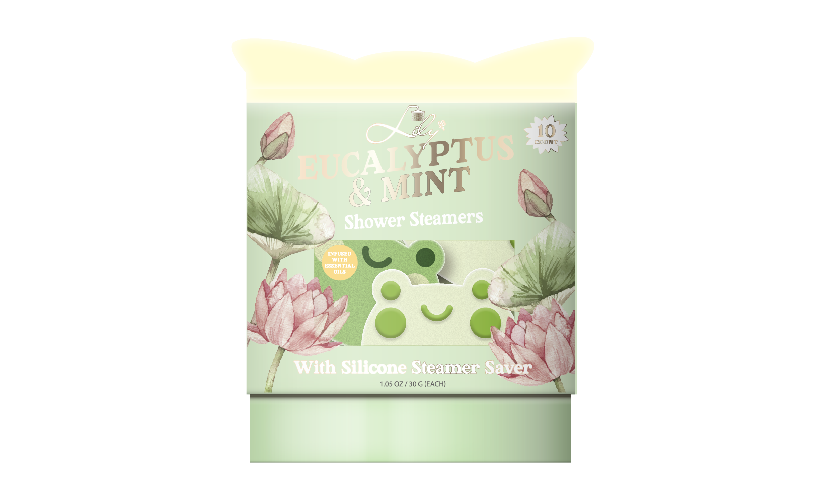 Customized Private Label Frog Shaped Eucalyptus & Mint Shower Steamers Manufacturer - Infused With Essential Oils - Lily Bath 1