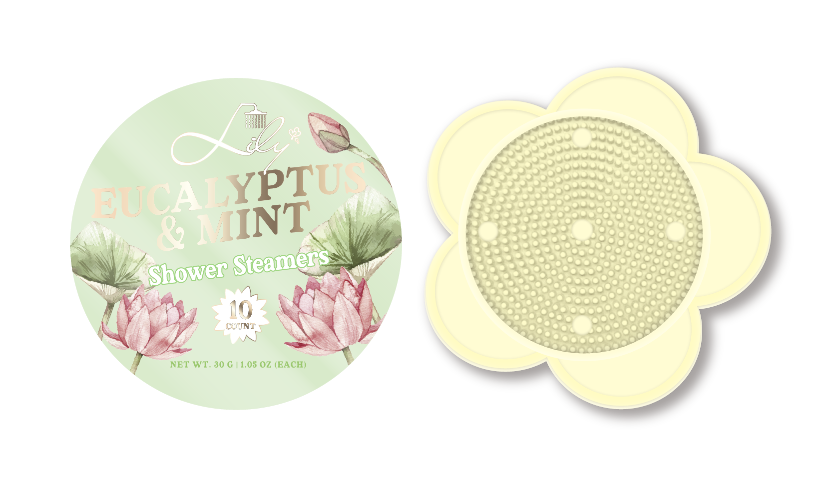 Customized Private Label Frog Shaped Eucalyptus & Mint Shower Steamers Manufacturer - Infused With Essential Oils - Lily Bath 3