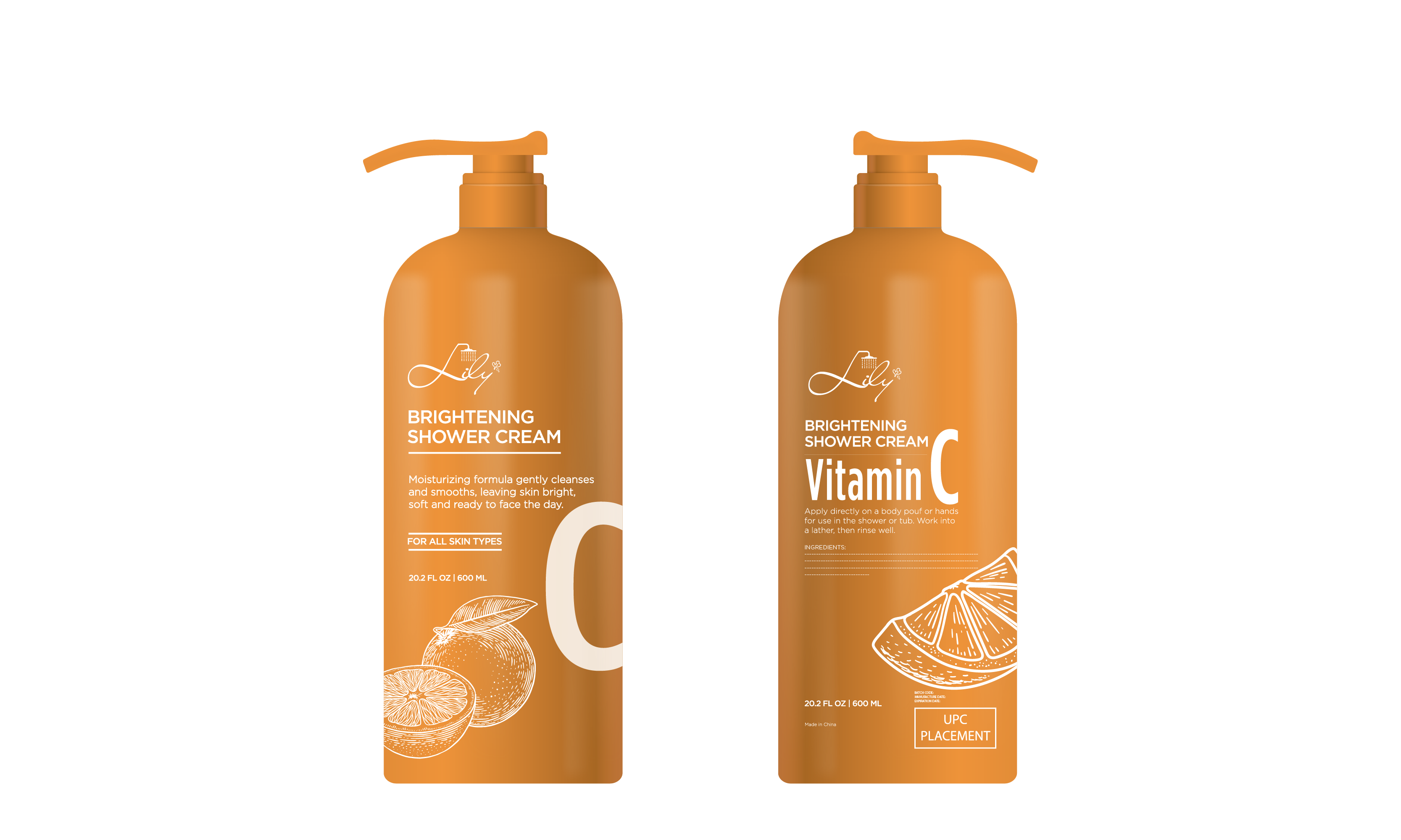 Customized Private Label Brightening Vitamin C Shower Cream Manufacturer - Citrus - Lily Bath 2