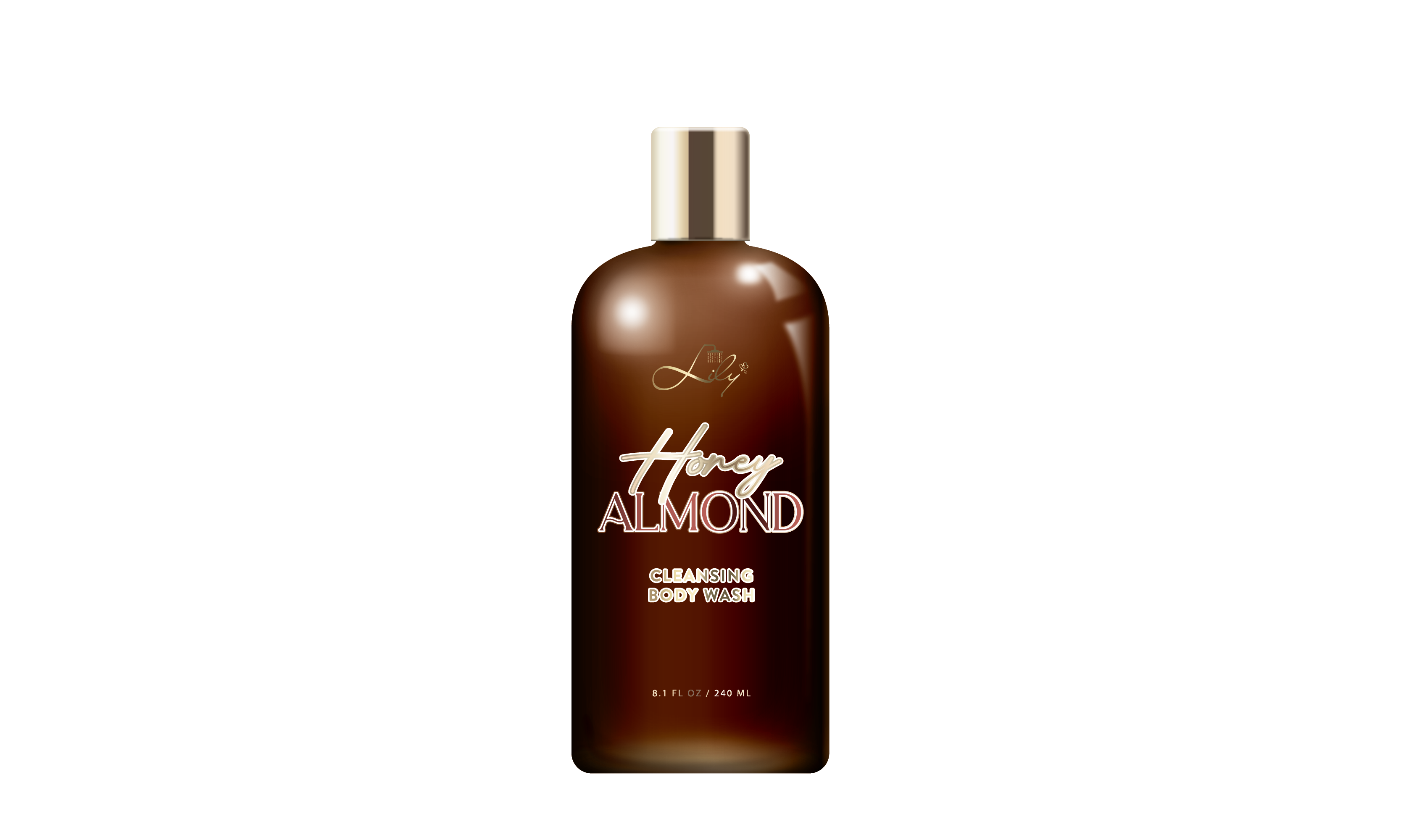 Elegante bruine fles Private Label Amber Glow Honey Almond Cleansing Body Wash Fabrikant - Lily Bath 1