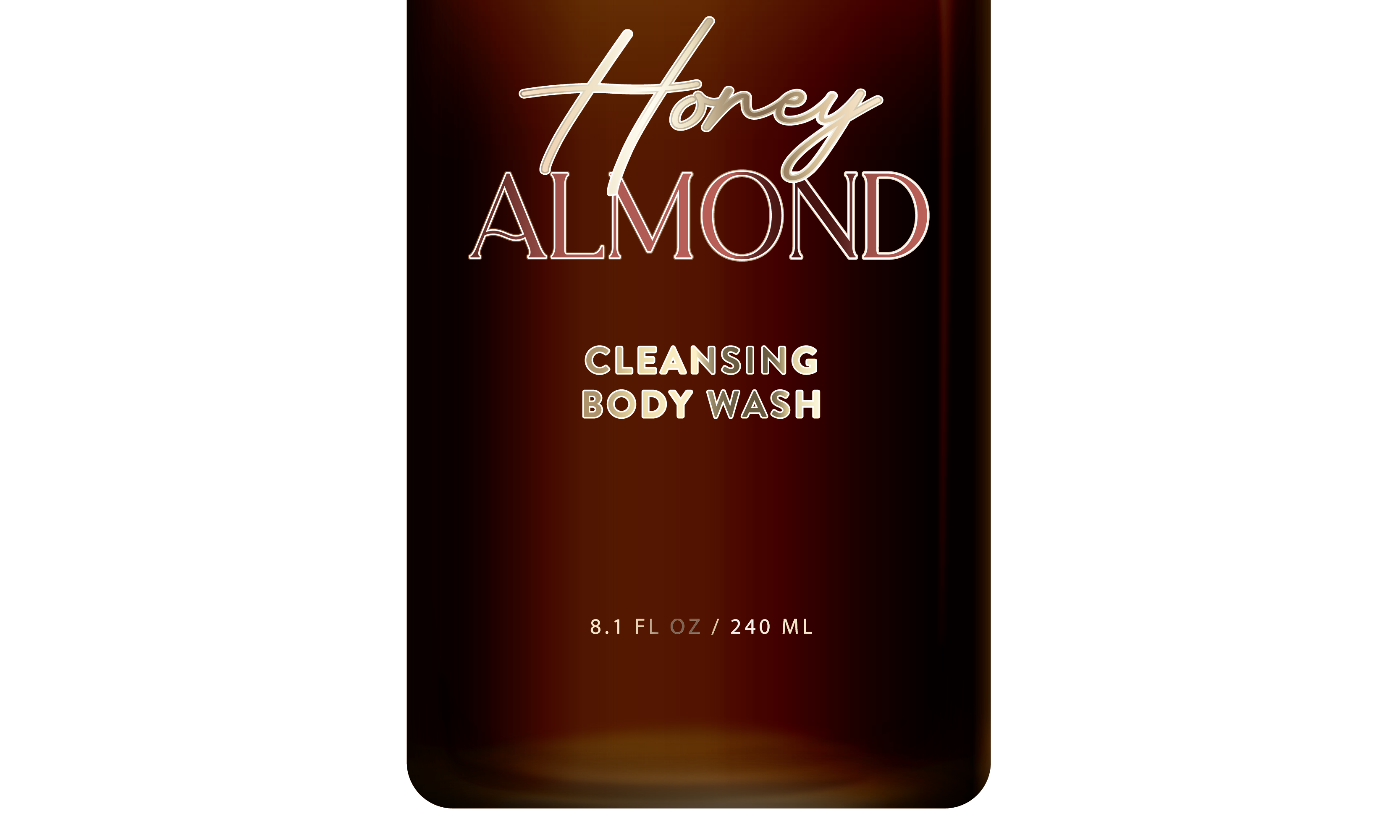 Elegante bruine fles Private Label Amber Glow Honey Almond Cleansing Body Wash Fabrikant - Lily Bath 3