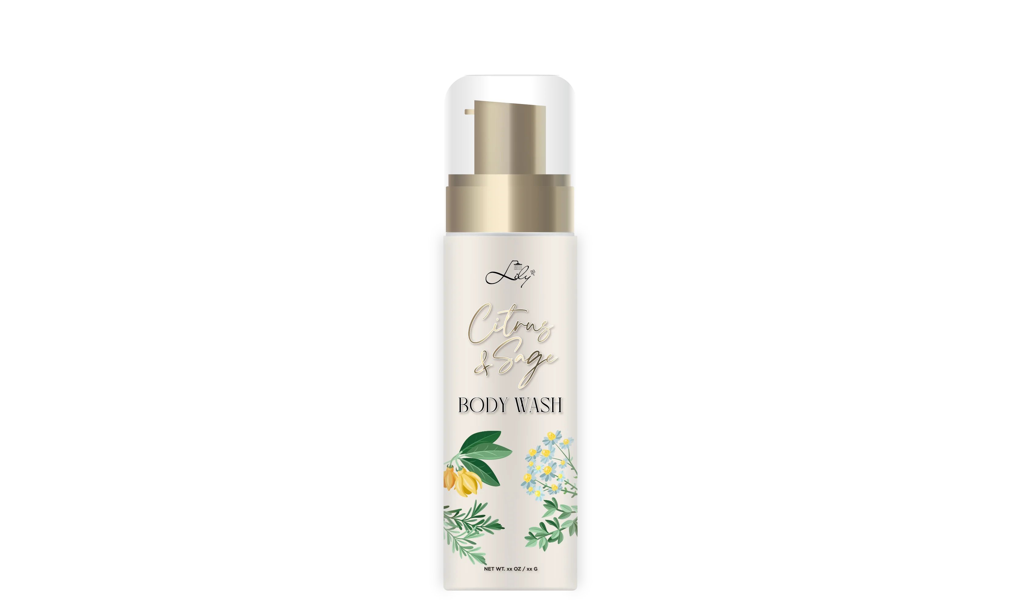 Plej bonkvalita privata etikedo Citrus & Sage Body Wash Fabrikisto - Lily Bath 1