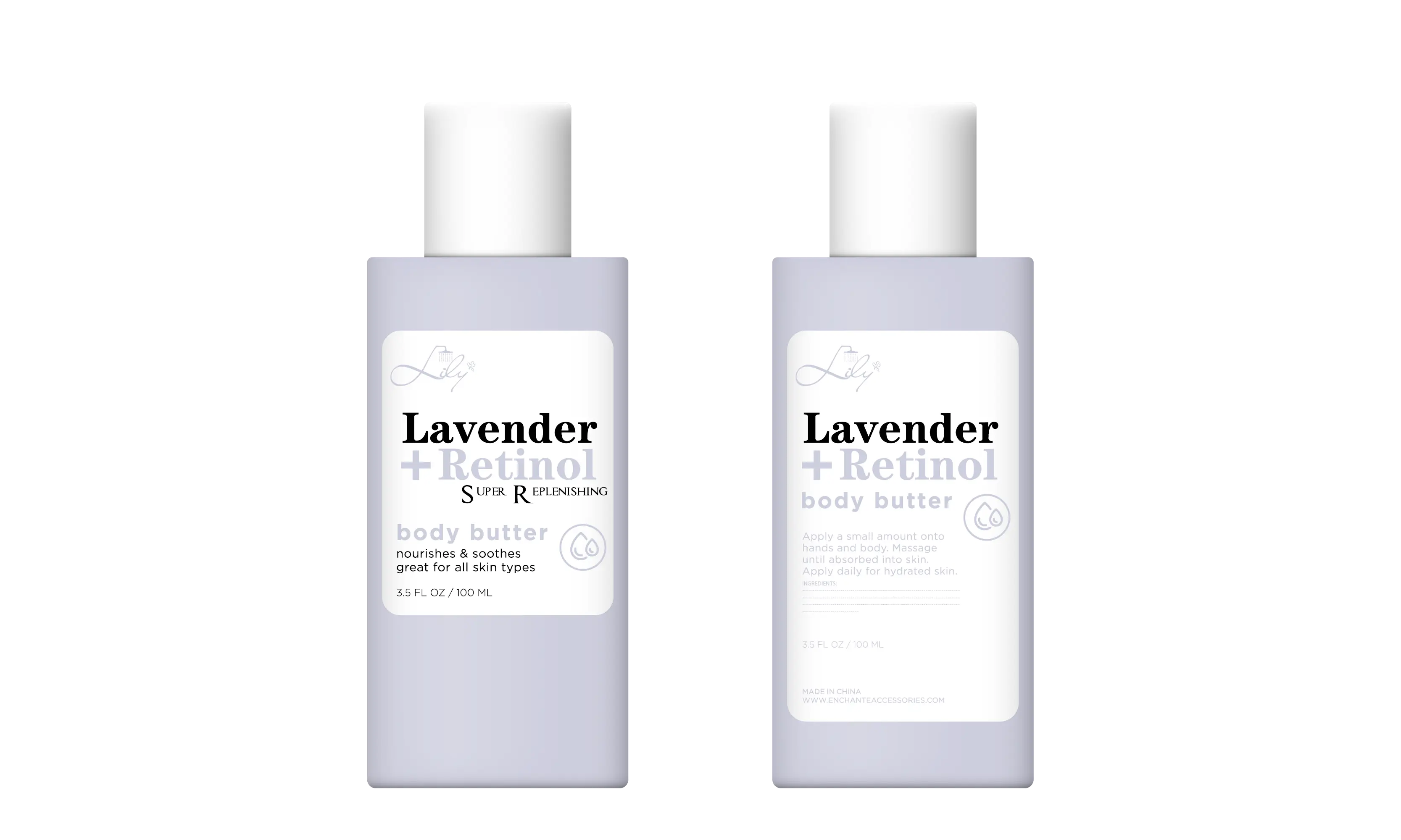 Best Quality Private Label Lavender Retinol Super Replenishing Body Butter Manufacturer - Lily Bath-1 2