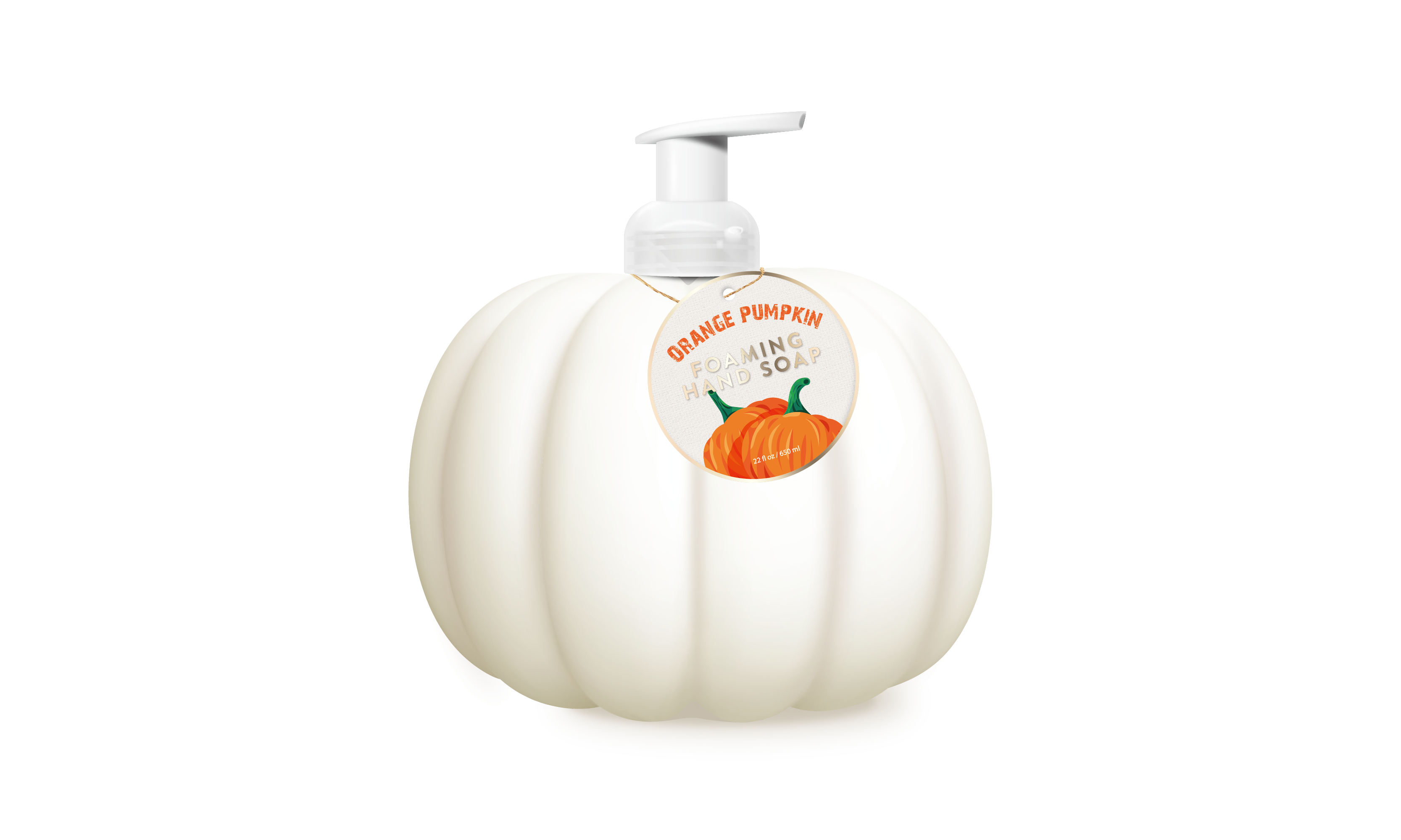 Étiquette privée personnalisable Bouteille de forme spéciale Orange Pumpkin Mousiner Hand Soap Fabricant - Lily Bath 1