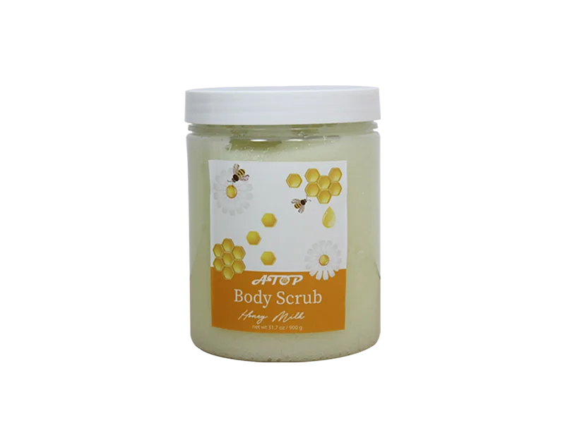 Honey Milk Body Scrub - 31.7 oz/900g Gentle Nourishing Exfoliation Daily Body Wash 1