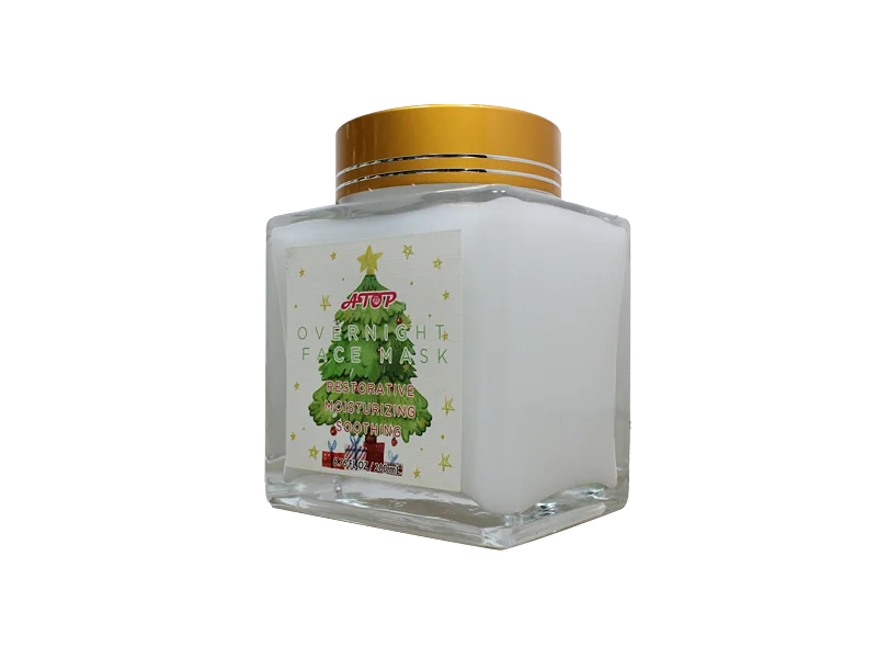 Overnight Face Mask - Restorative & Moisturizing facial masks for women skin care in Christmas - Themed Jar 1