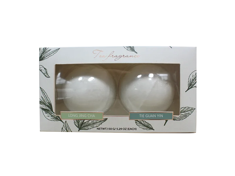 Bath Fizzer Duo - Long Jing Cha & Tie Guan Yin Tea - Scented Bath Bombs 1