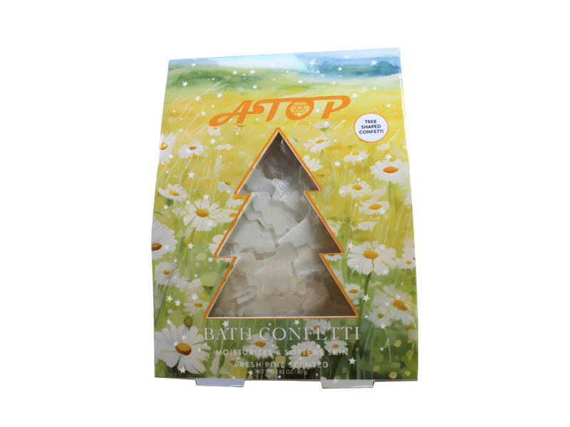 Confeti de baño personalizable con ingredientes orgánicos de marca privada en forma de árbol 1
