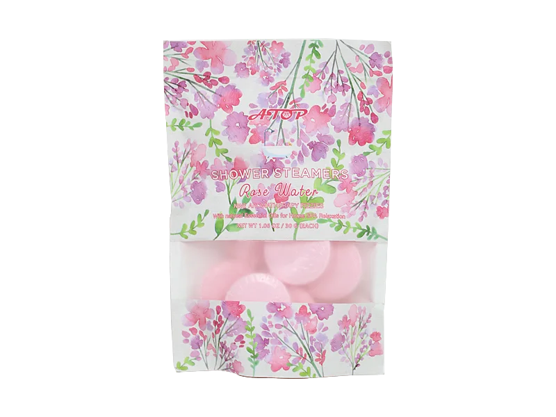 Douches à vapeur à l'eau de rose et aux huiles essentielles naturelles - Parfums floraux et aromathérapie pour des douches relaxantes 1