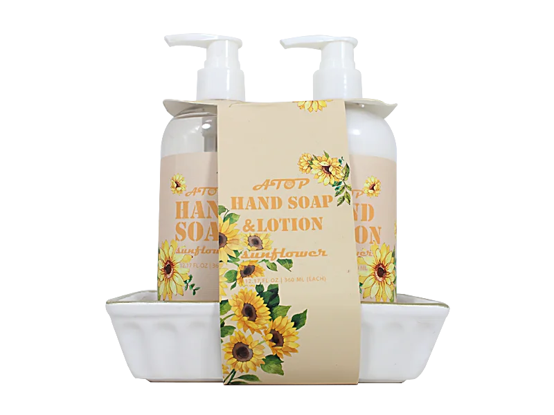 Sunflora Mansapo & Locia Aro - 2-Peca Flora - Odora Hidratiga Duopo en Blanka Ceramika Pleto 1