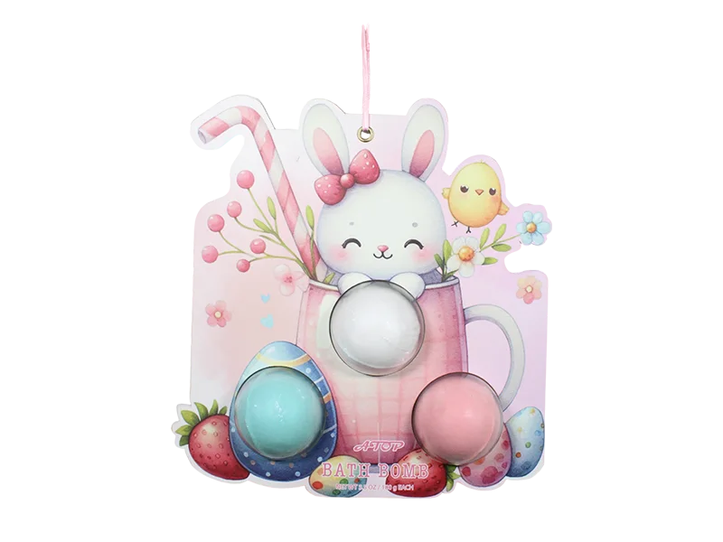 Collezione di bombe da bagno per festival - 3 pezzi di dolcetti frizzanti colorati per divertenti bagni in confezione di cartoncino colorato 1