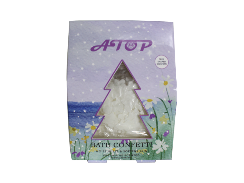 Confeti de baño personalizable con ingredientes orgánicos de marca privada en forma de árbol 3