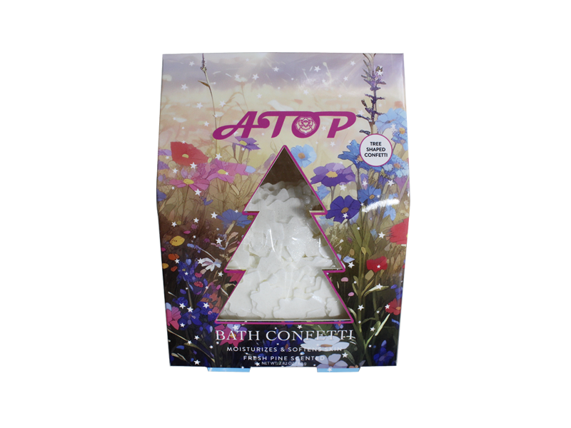 Confeti de baño personalizable con ingredientes orgánicos de marca privada en forma de árbol 4