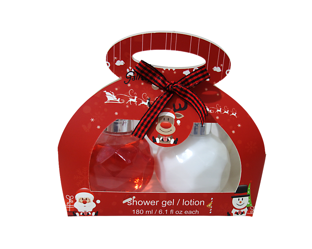 180 ml Weihnachtsgeschenkboxverpackung für Duschgel- und Lotion-Set 1