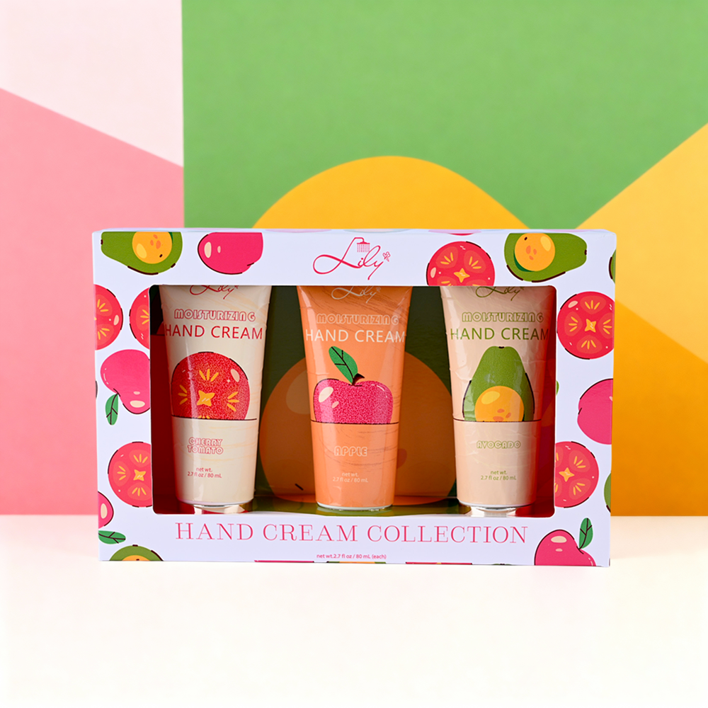 3 Pack Fruit Scented Moisturizing Hand Cream Collection For Soft & Smooth Hands - Lily Bath 5