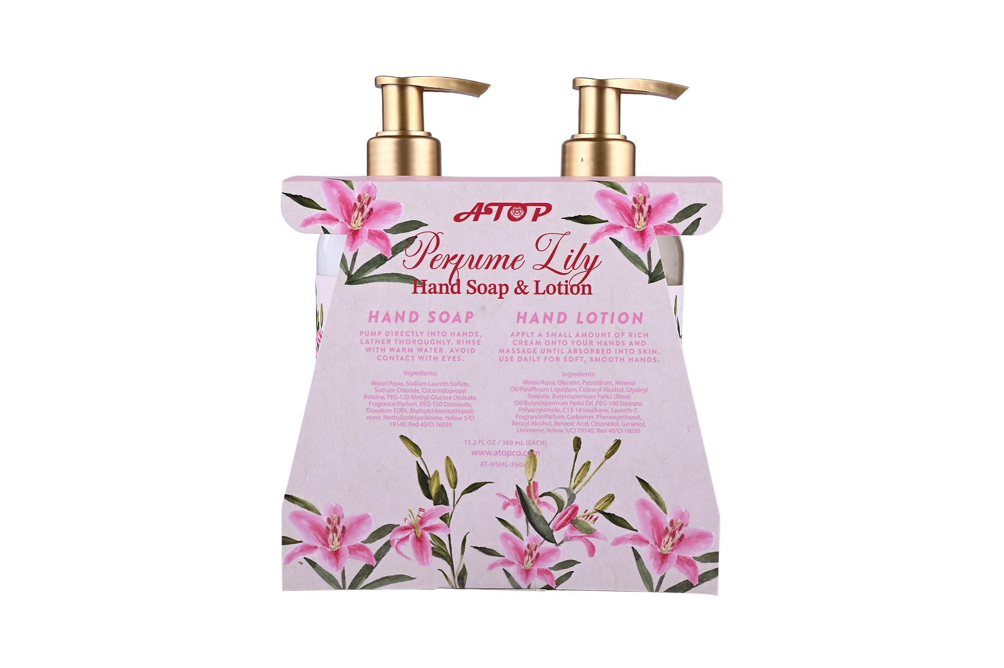 Floral Perfume Lily Hand Soap & Lotion Set Elegant Aromatic & Moisturizing Duo - Lily Bath 3