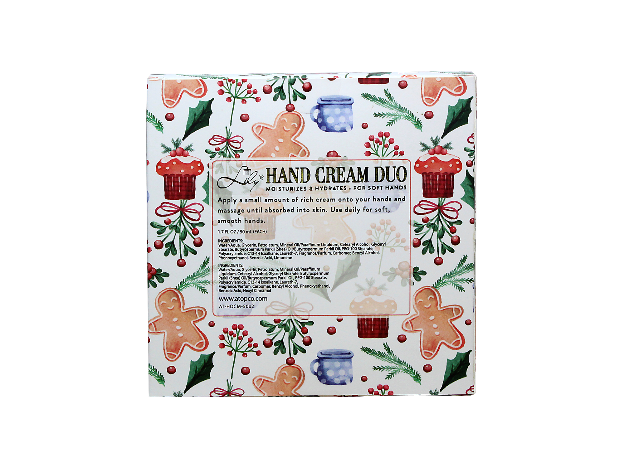 1.7 FL OZ / 50 mL Ultra Moisturizing gingerbread Hand cream for soft Hands 2