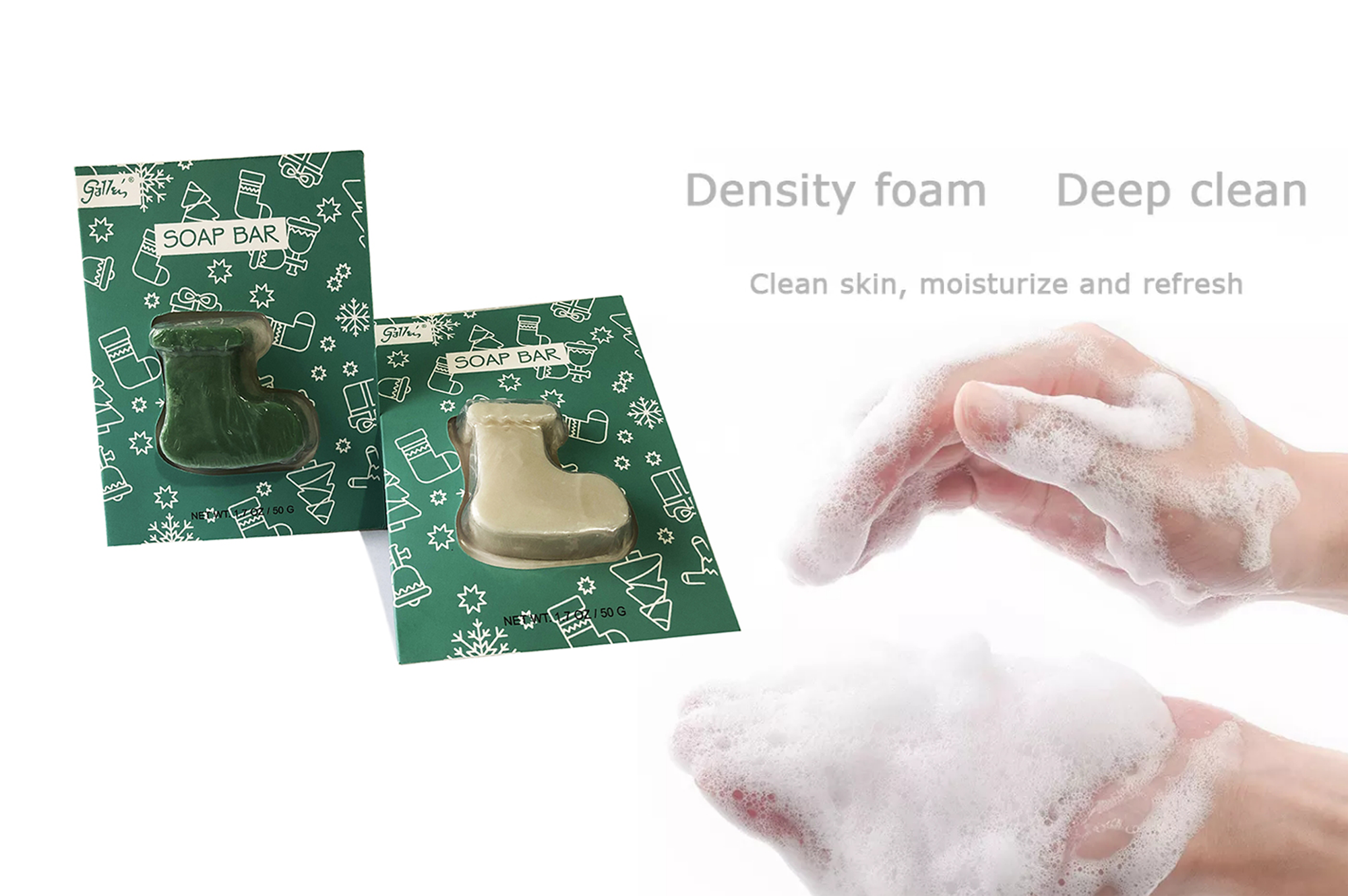 50g boot shaped small soap bar set Christmas gift for kids OEM