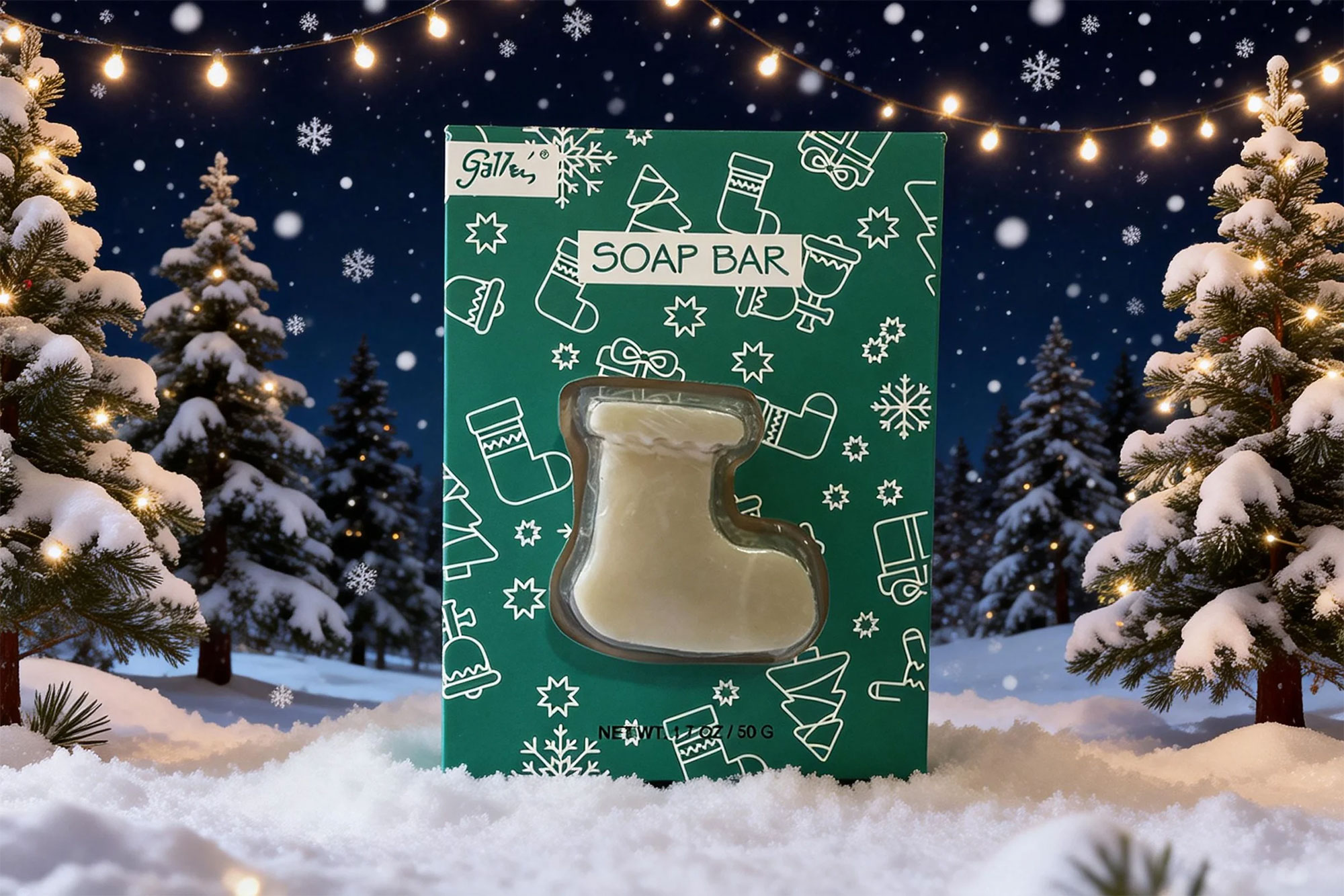 50g Santa Boot Shaped Small Soap Bar Set – Christmas Gift Soap for Kids | OEM / Private Label Manufacturer 1