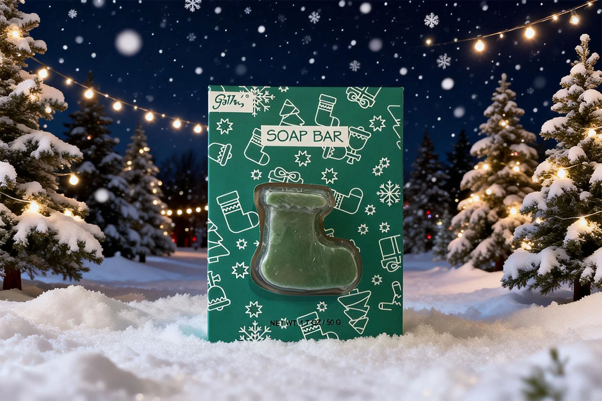 50g Santa Boot Shaped Small Soap Bar Set – Christmas Gift Soap for Kids | OEM / Private Label Manufacturer 3