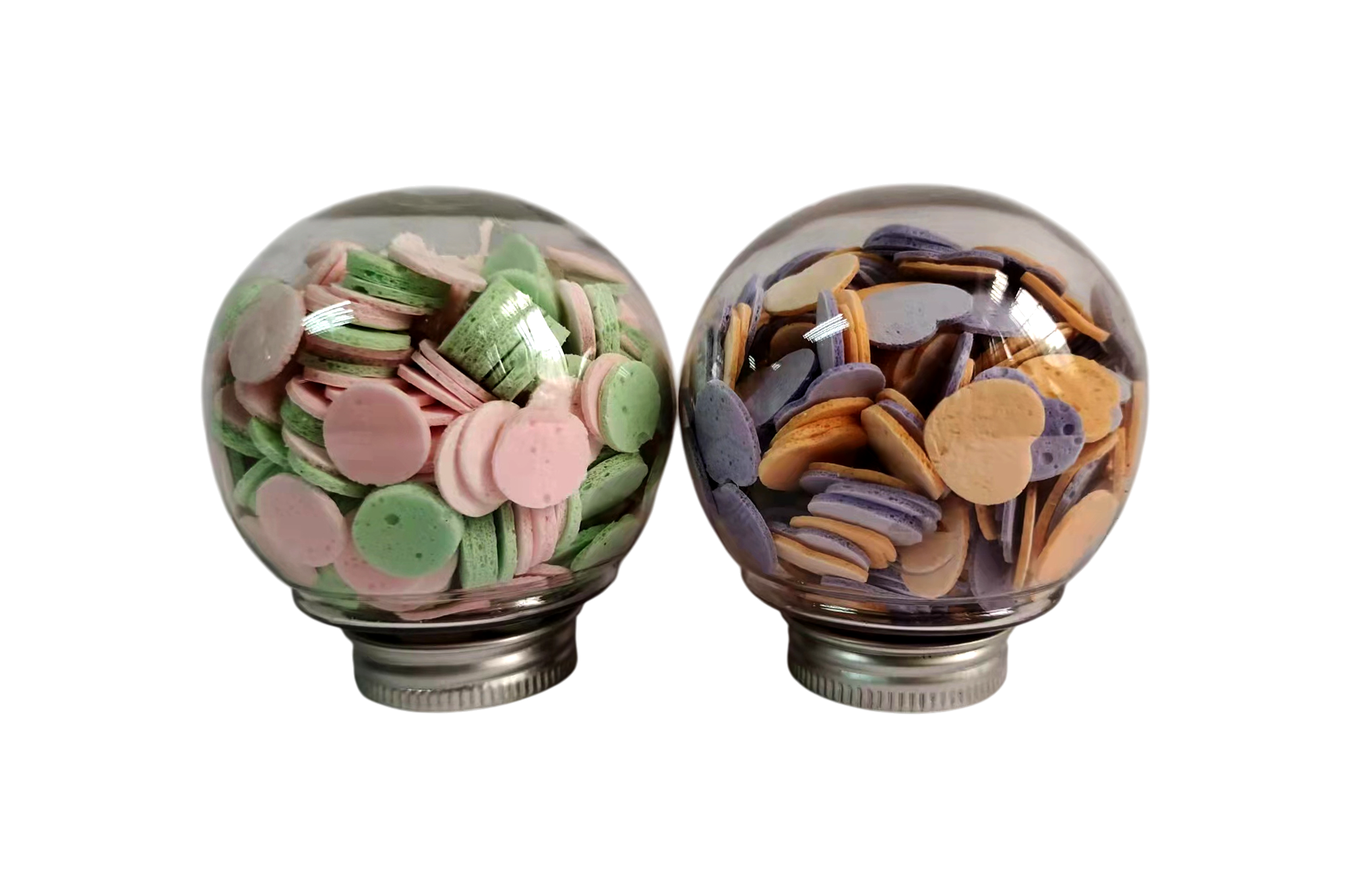 20g Mini Portable Bath Confetti Soap in Clear Sphere Bottle – Travel Size Hand & Body Soap 1
