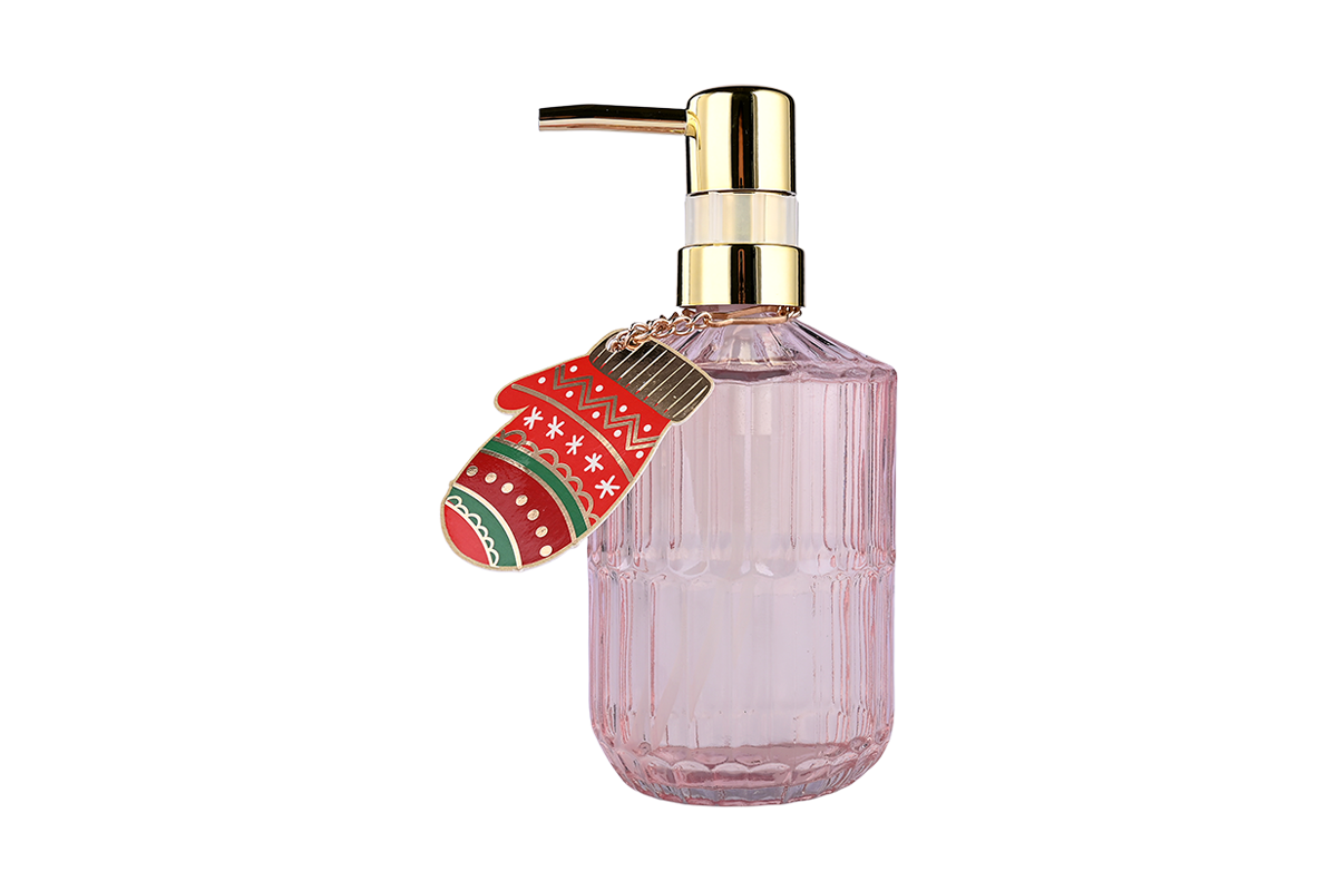 مجموعه صابون مایع دست با بطری شیشه‌ای شیک و قابل تنظیم - صابون مرطوب‌کننده ممتاز با پمپ تزئینی برای حمام 6