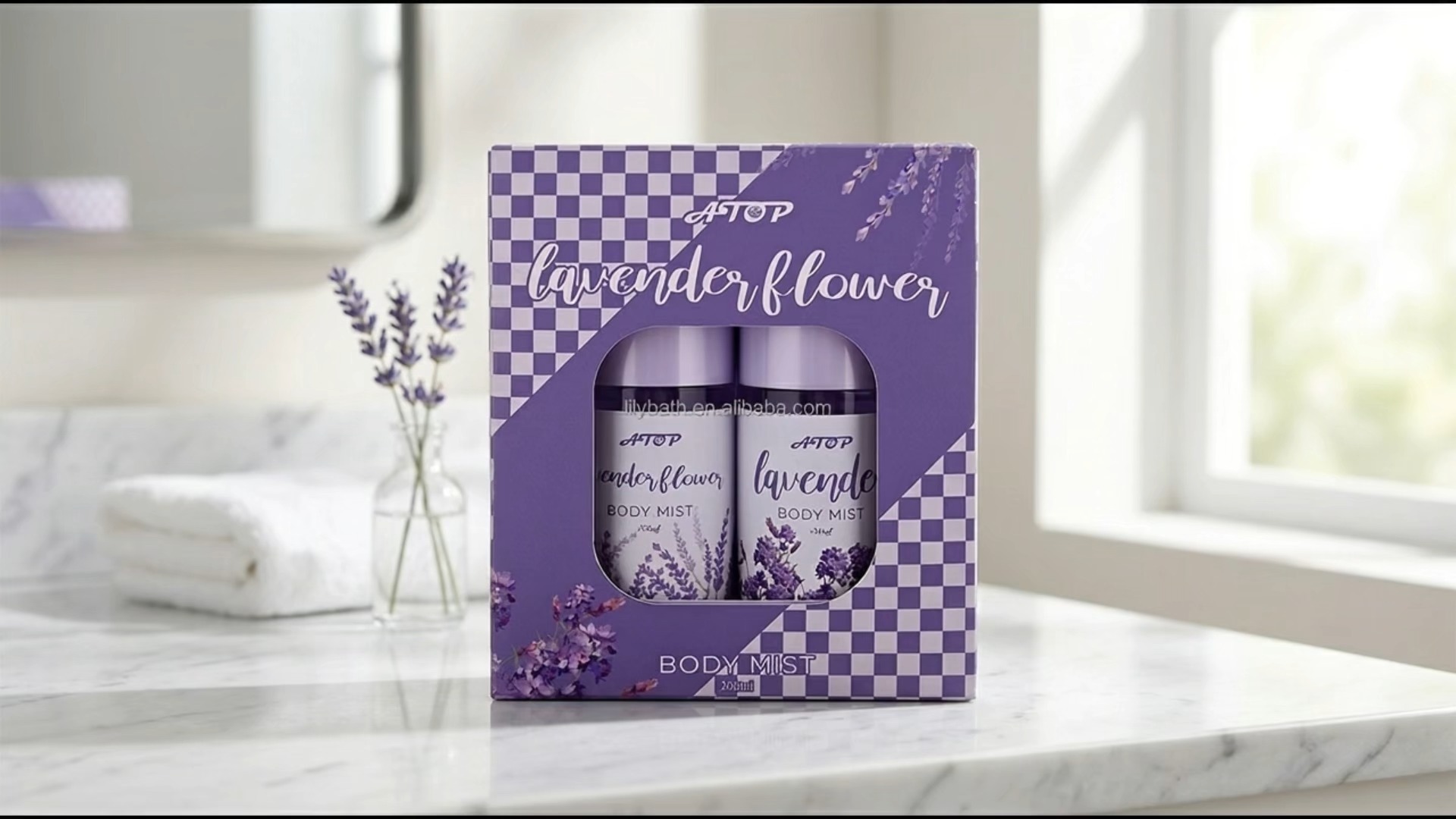 Set Duo di Spray Corpo alla Lavanda e Fiori da 200 ml - Confezione regalo con fragranza floreale rinfrescante per una freschezza quotidiana 1