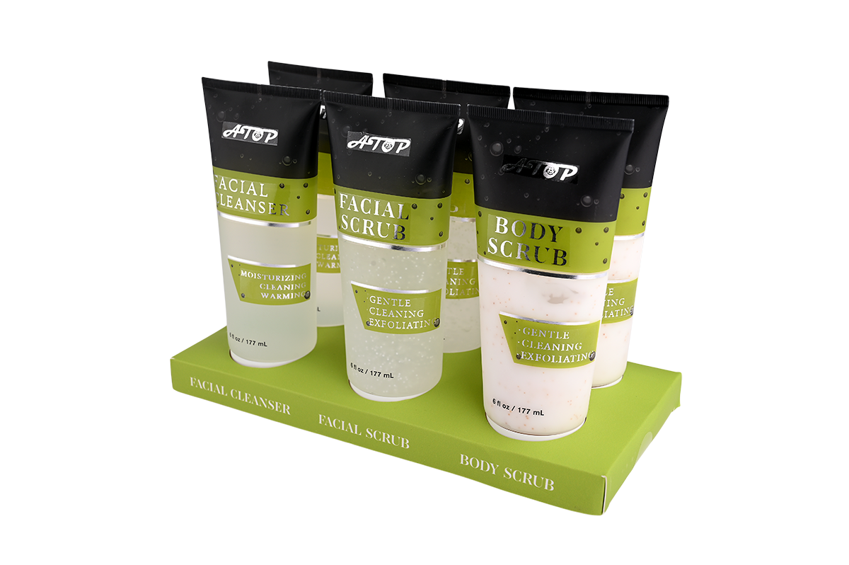 6-teiliges Peeling-Set – Sanfte Gesichtsreinigung, Gesichtspeeling &amp; Körperpeeling – Feuchtigkeitsspendende Waschlotion für glatte, strahlende Haut – je 177 ml 4