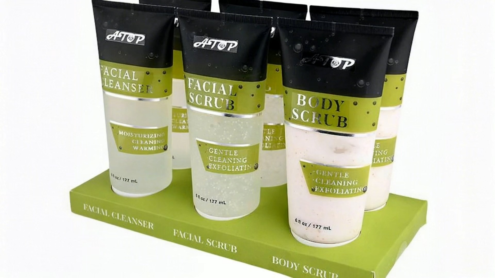 6-teiliges Peeling-Set – Sanfte Gesichtsreinigung, Gesichtspeeling &amp; Körperpeeling – Feuchtigkeitsspendende Waschlotion für glatte, strahlende Haut – je 177 ml 1