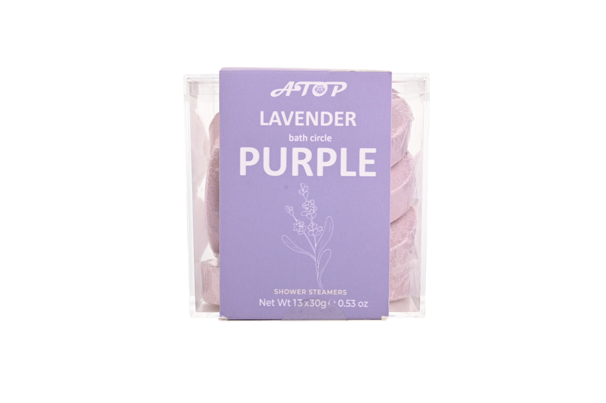 Luxury Lavender Shower Fizzers - 13 Pack Essential Oil Shower Steamers in Premium Acrylic Box 1