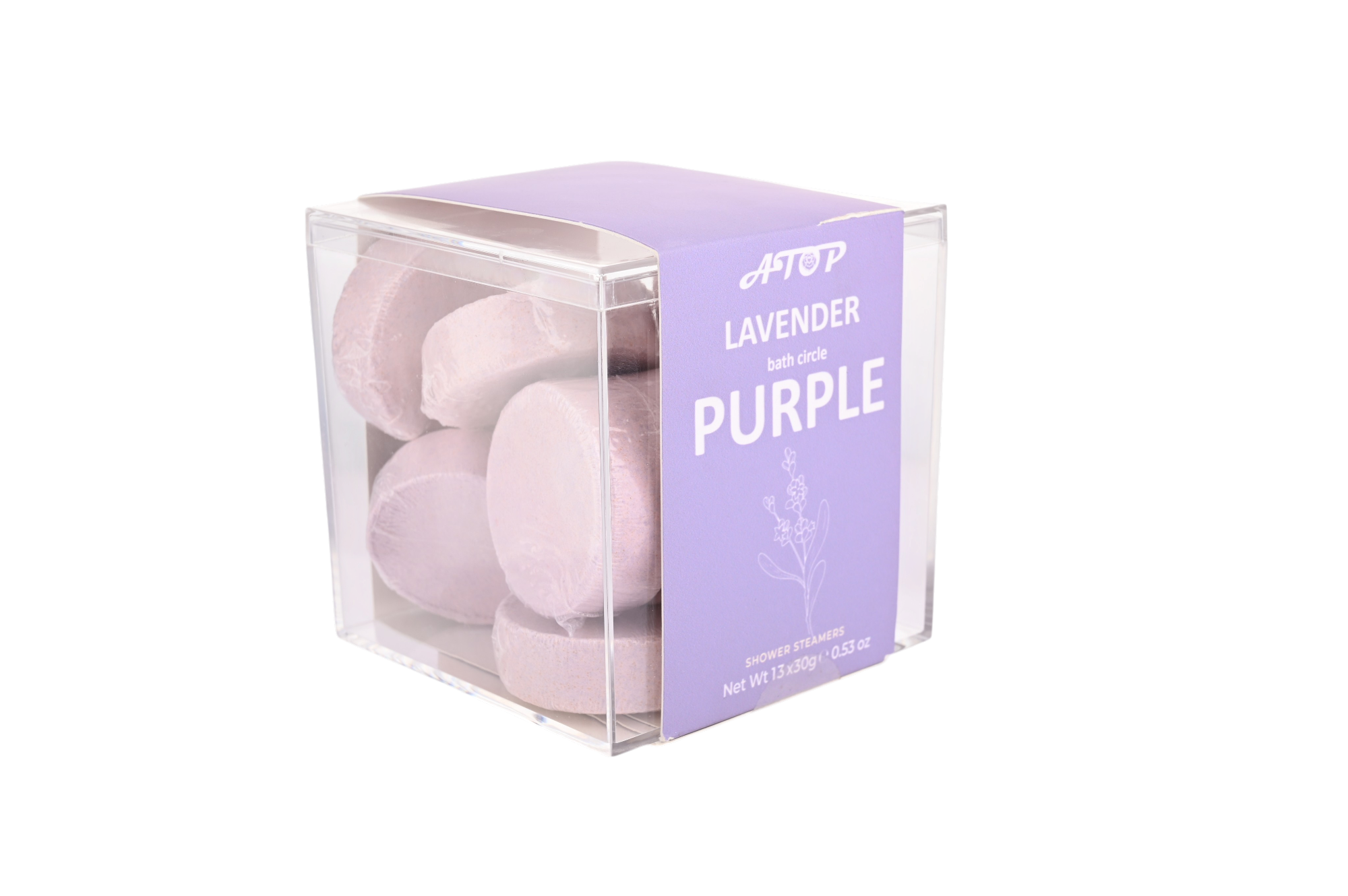 Luxury Lavender Shower Fizzers - 13 Pack Essential Oil Shower Steamers in Premium Acrylic Box 4