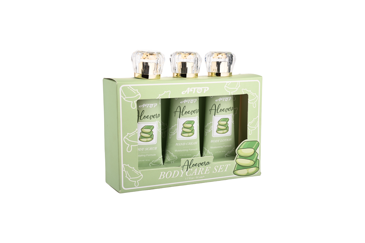 Set per la cura del corpo all'Aloe Vera - Collezione rinfrescante per il bagno e la cura della pelle con bagnoschiuma, spray per il corpo, spray per il viso e confezione regalo. 2