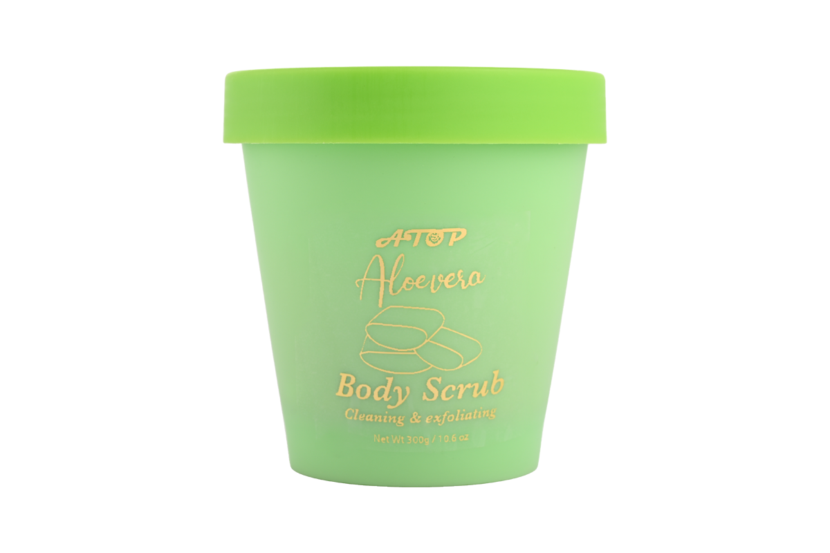 Kit de cuidados com a pele com Aloe Vera, 3 peças - Esfoliante corporal, creme para os olhos e creme facial para uma pele hidratada, macia e radiante. 2