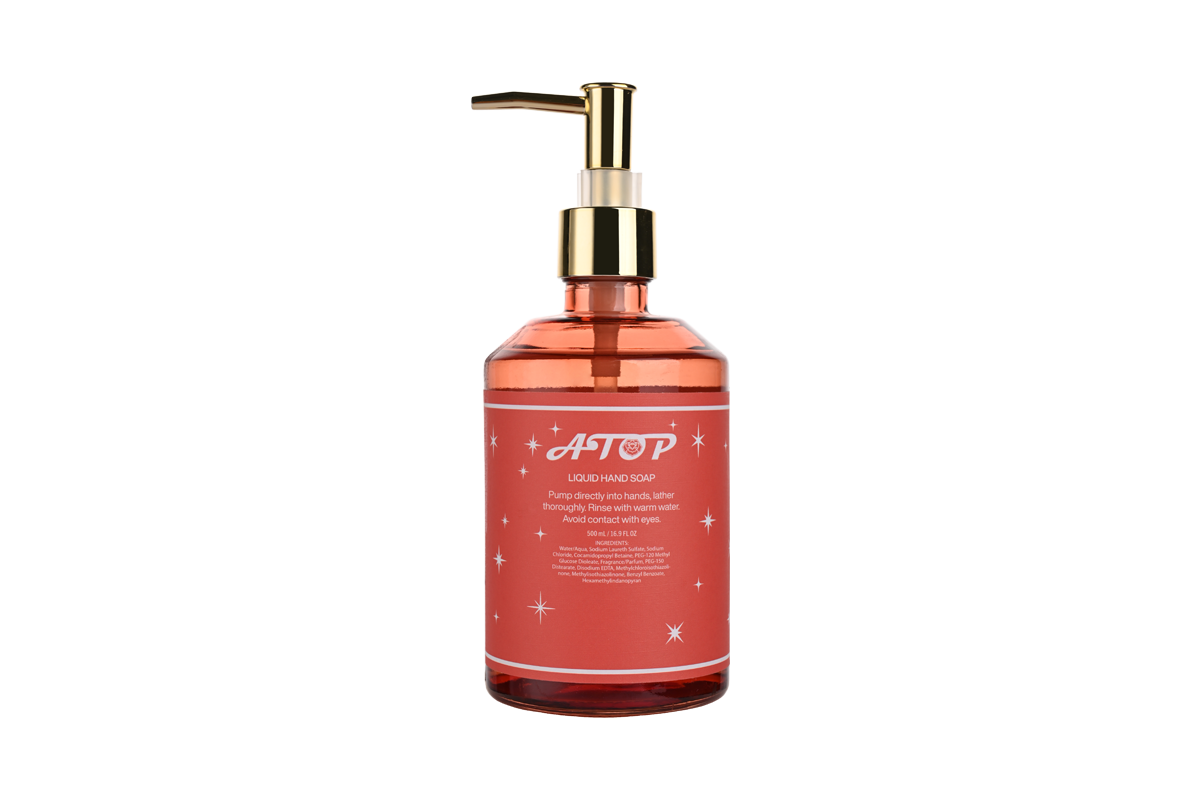 500mL Orange Cherry Hand Soap in Glass Bottle - Eco-friendly or Gentle Formula Hand Soap 3