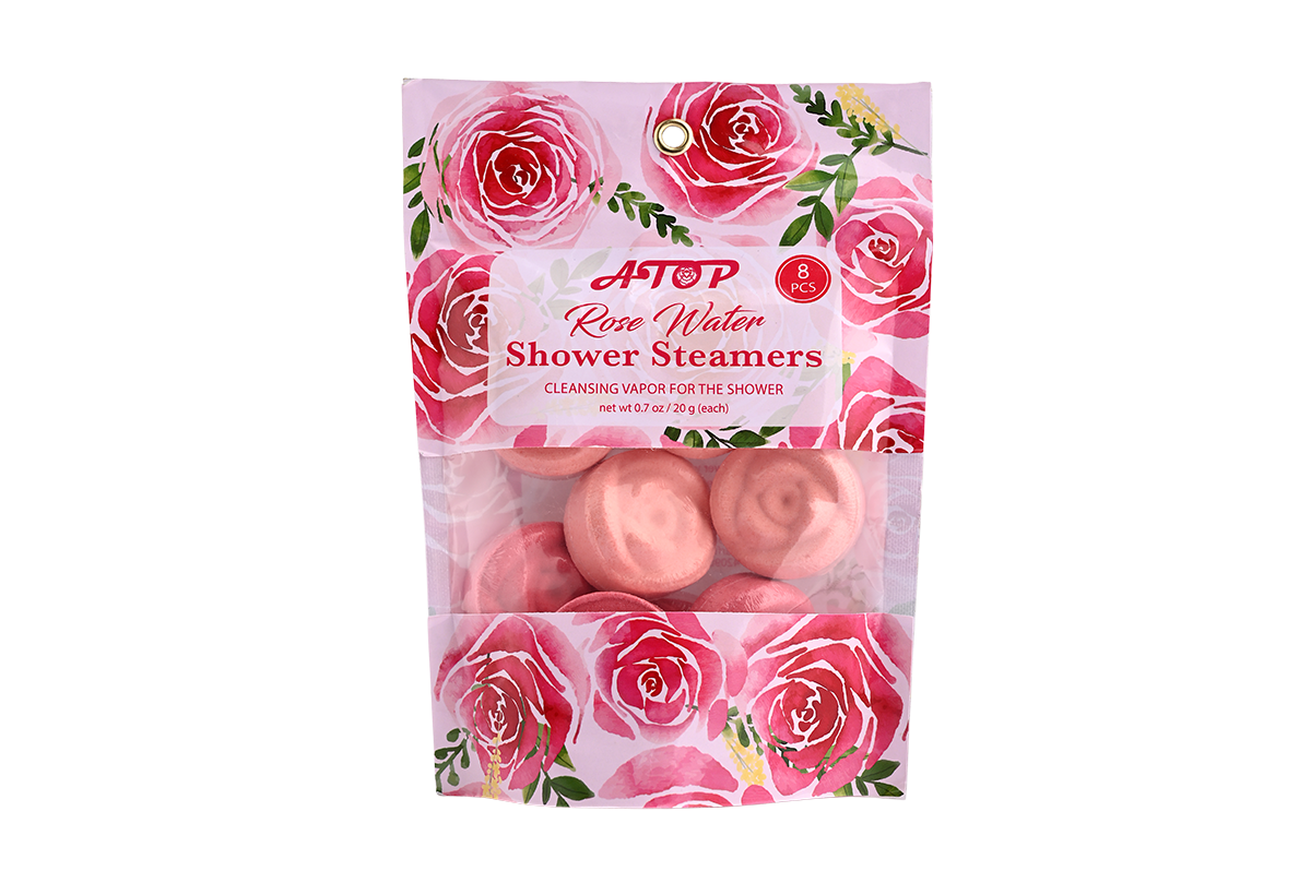 Customized Rose Water Shower Steamers - Heart & Rose Shaped Aromatherapy Shower Tablets for Relaxation & Spa 3