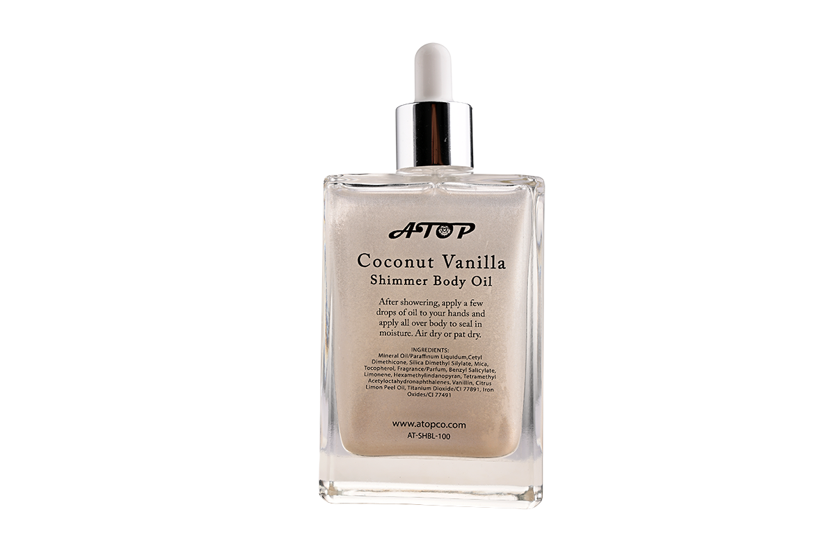 100mL Coconut Vanilla Shimmer Body Oil with Collagen - Illuminating Moisturizing Dry Oil for Radiant, Glowing Skin 4